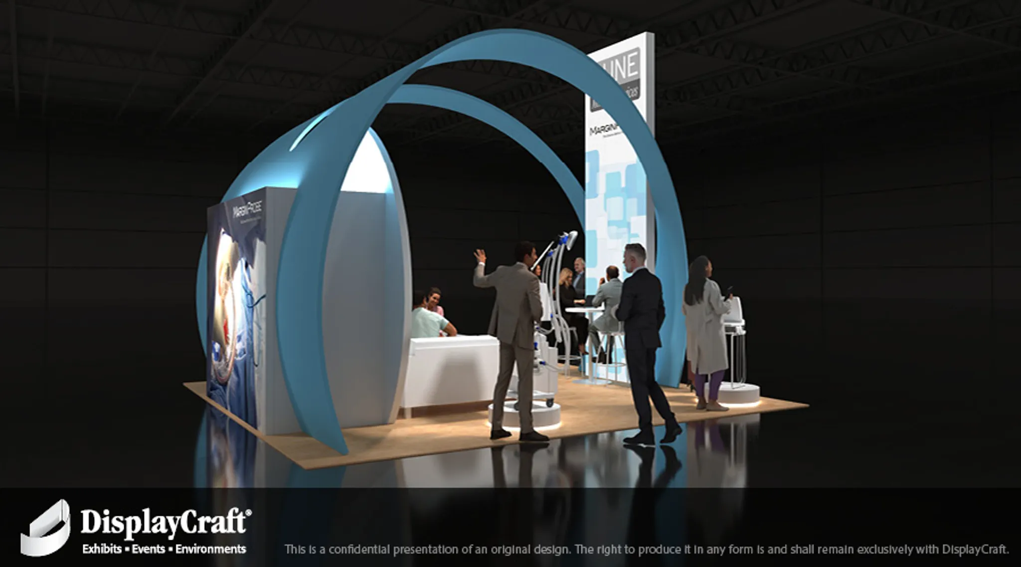 20x20 Island booth design by DisplayCraft